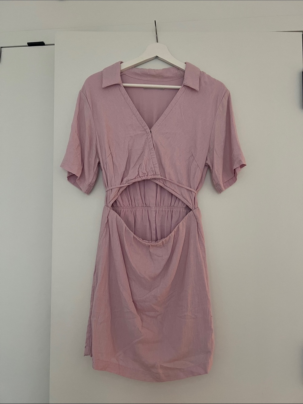 Abercrombie & Fitch Dusty Pink Cutout Mini Dress